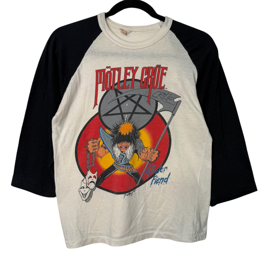 1985 Motley Crue Theatre of Pain Raglan T-Shirt Sz M