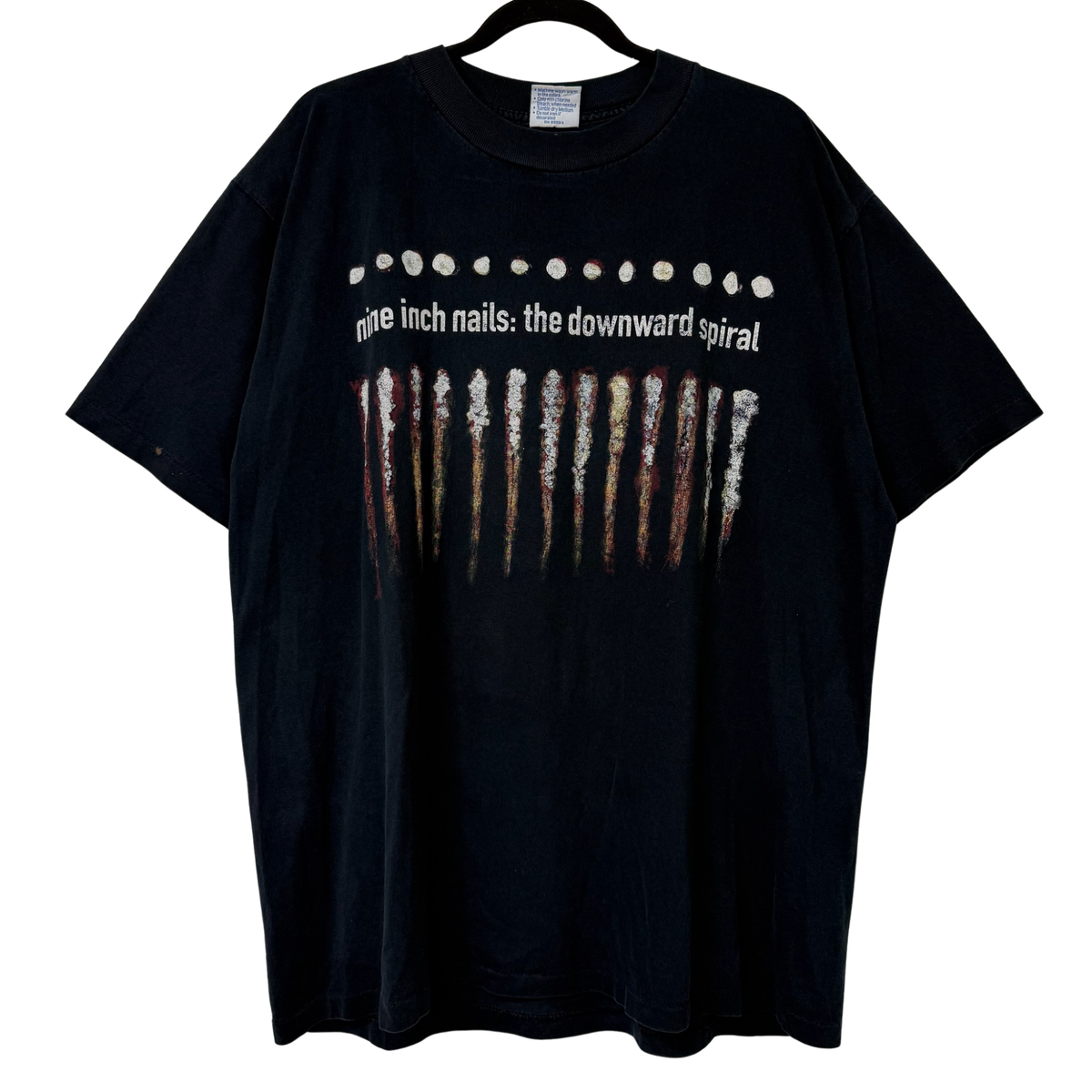 90s Nine Inch Nails NIN Downward Spiral Band T-Shirt Sz XL