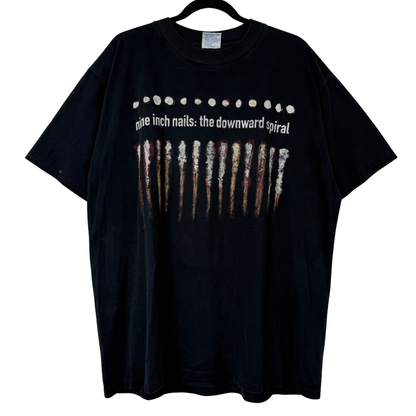 90s Nine Inch Nails NIN Downward Spiral Band T-Shirt Sz XL