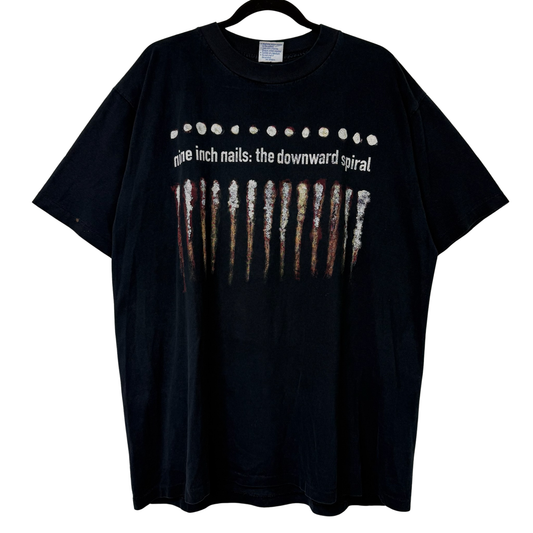 90s Nine Inch Nails NIN Downward Spiral Band T-Shirt Sz XL