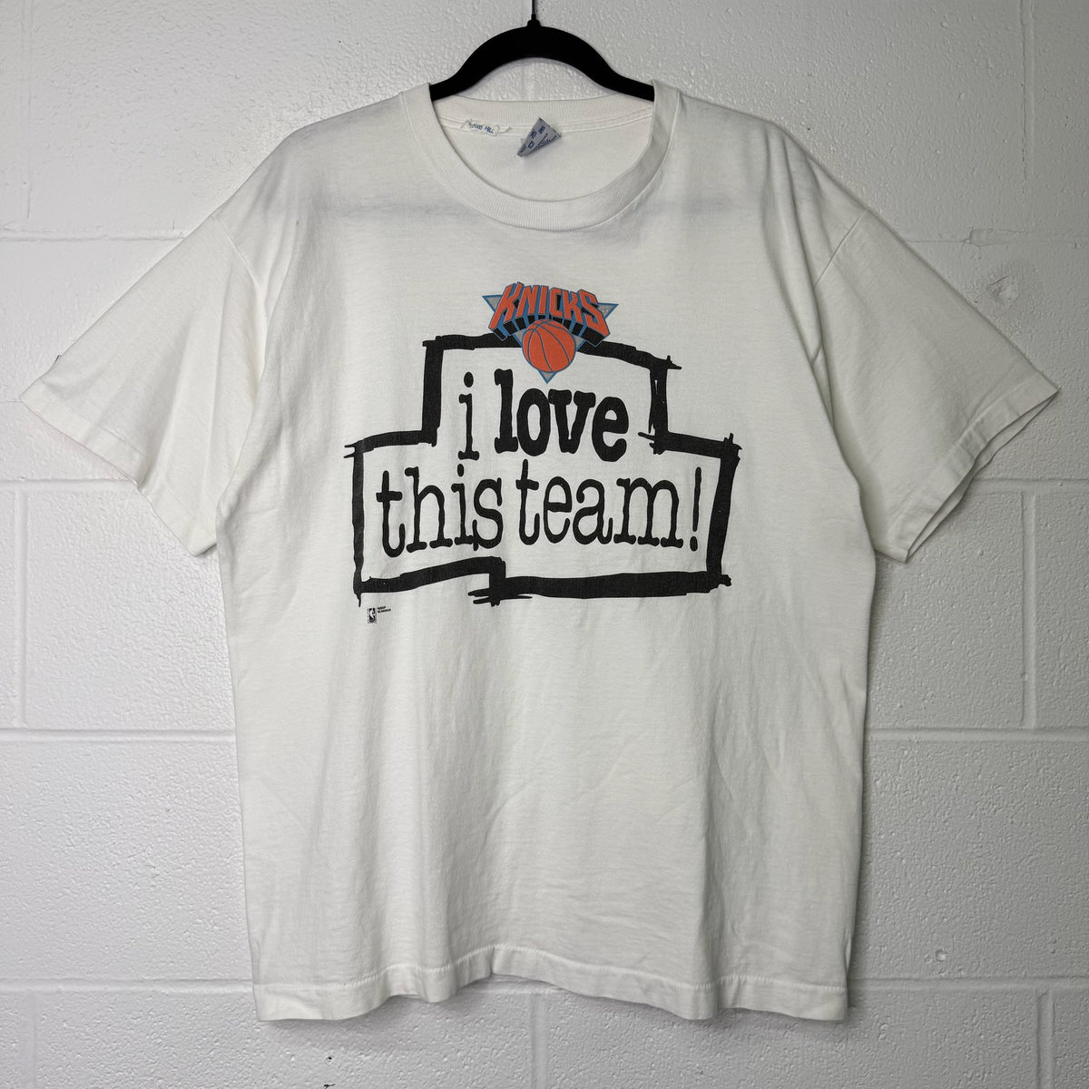 90s New York Knicks "I Love This Team" Salem NBA T-Shirt Sz L