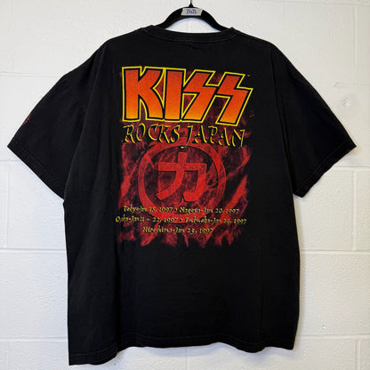 1997 KISS Rocks Japan Tour T-Shirt Sz XL (B425)