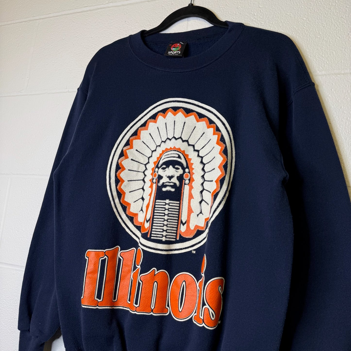 90s University of Illinois Crewneck Sz M (A2562)