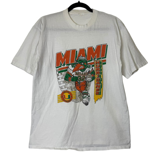 90's Miami Hurricanes NCAA T-shirt Sz XL (B1755)