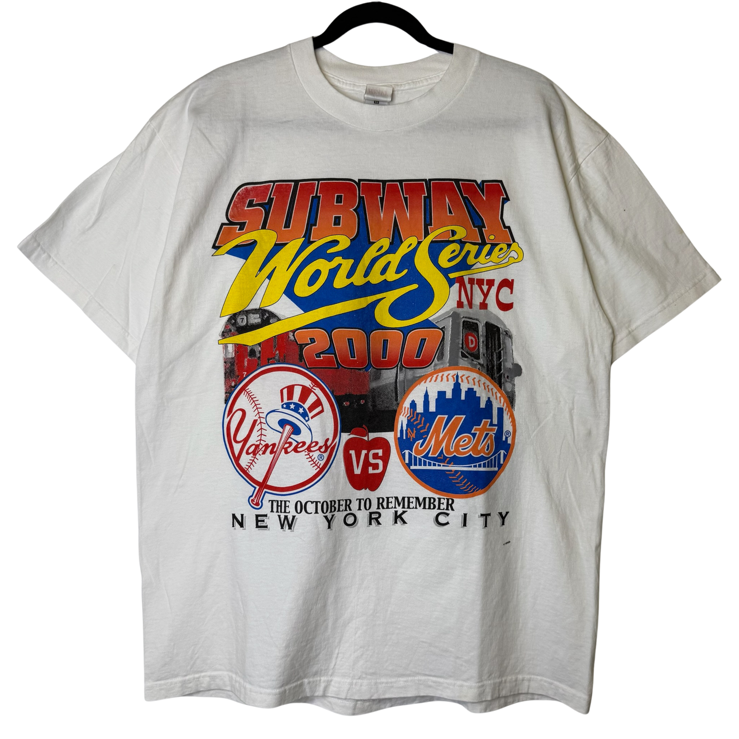 2000 New York Yankess vs Mets Subway Series MLB T-Shirt Sz XL (B2831)