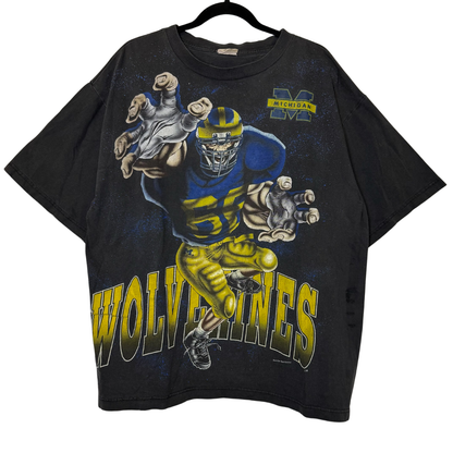 90s Michigan Wolverines NCAA Football T-Shirt Sz XL (B2875)