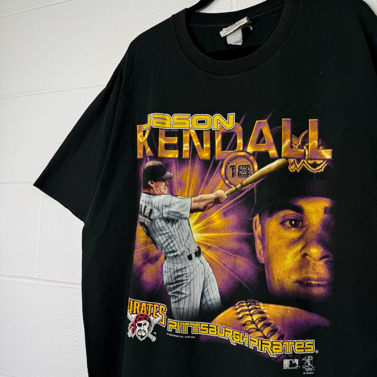 90s Jason Kendall Pittsburgh Pirates MLB Coin T-Shirt Sz XL