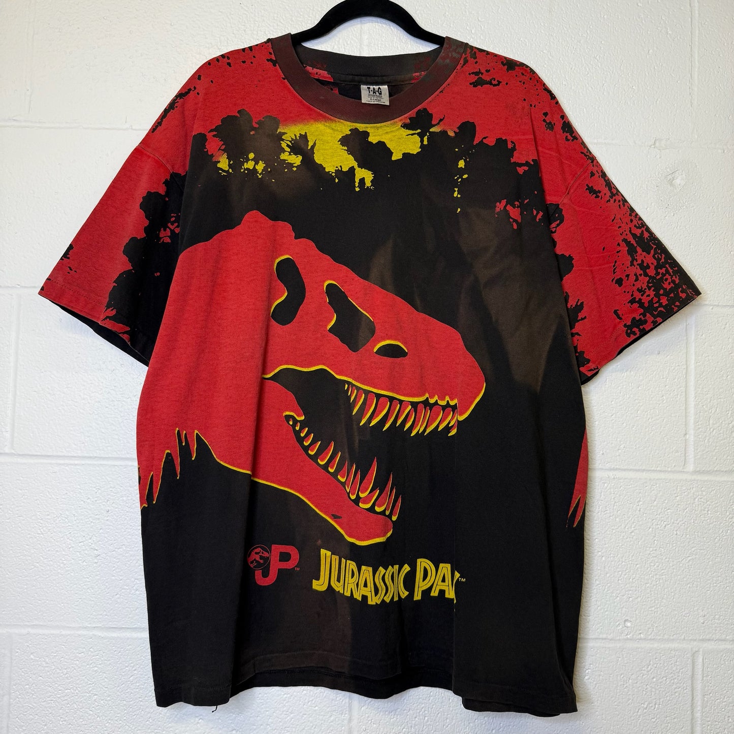 1993 Jurassic Park AOP Movie Promo T-shirt Sz XL (B1771)