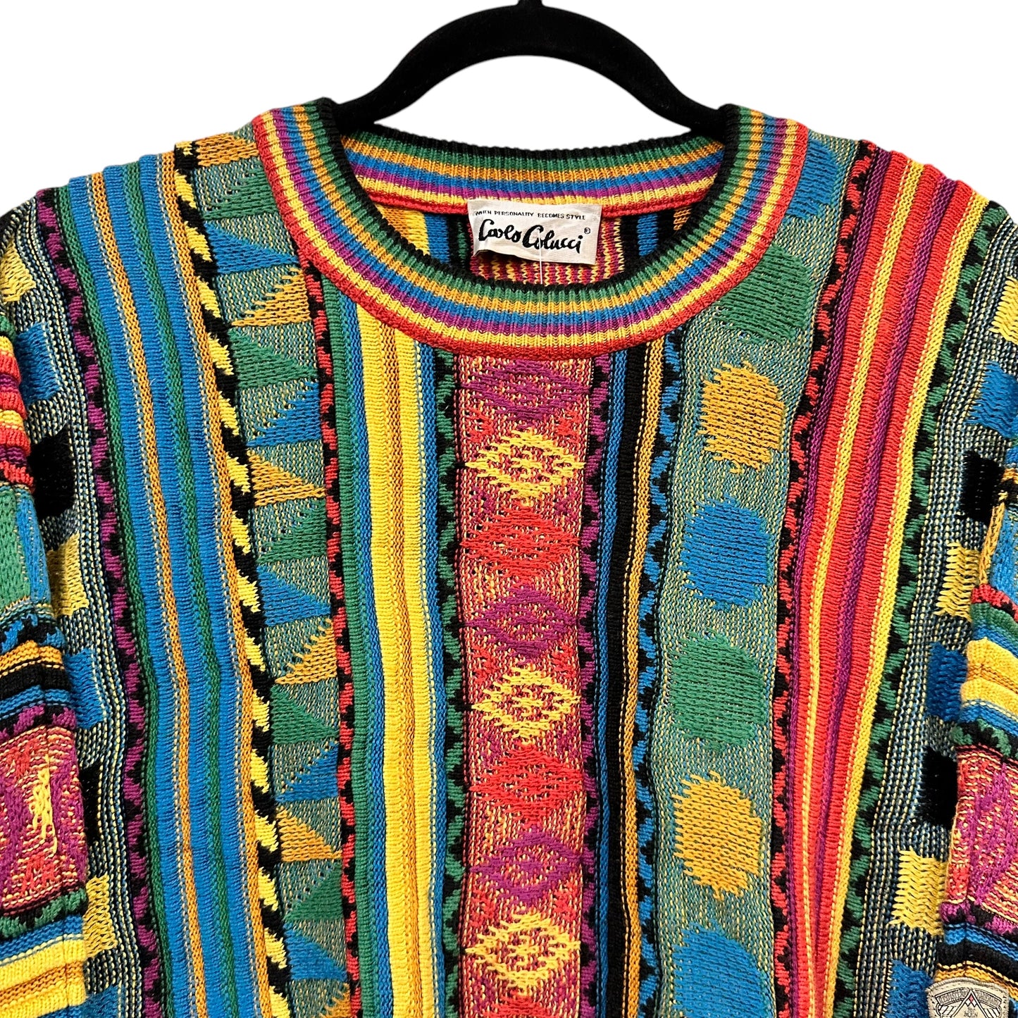 90's Coogi Style by Carlo Colucci Knit Sweater (A7477)