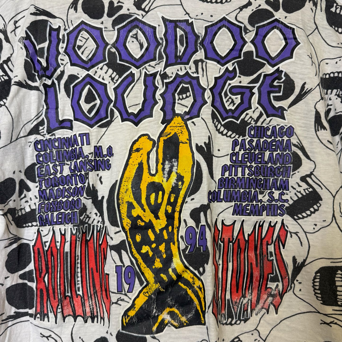 1994 Rolling Stones Voodoo Lounge T-Shirt Sz L (B363)