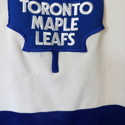 90s Toronto Maple Leafs NHL Hockey Wendell Clark Autographed CCM Jersey Sz L (B1977)