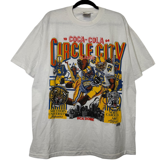 90s Circle City Classic NCAA Jaguars vs Aggies T-Shirt Sz XXL (B2906)