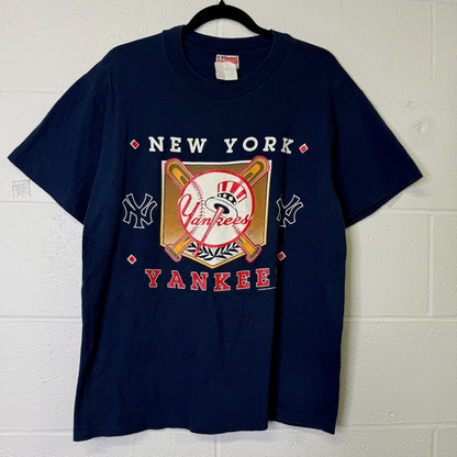 90's New York Yankees MLB T-shirt Sz L (B1607)