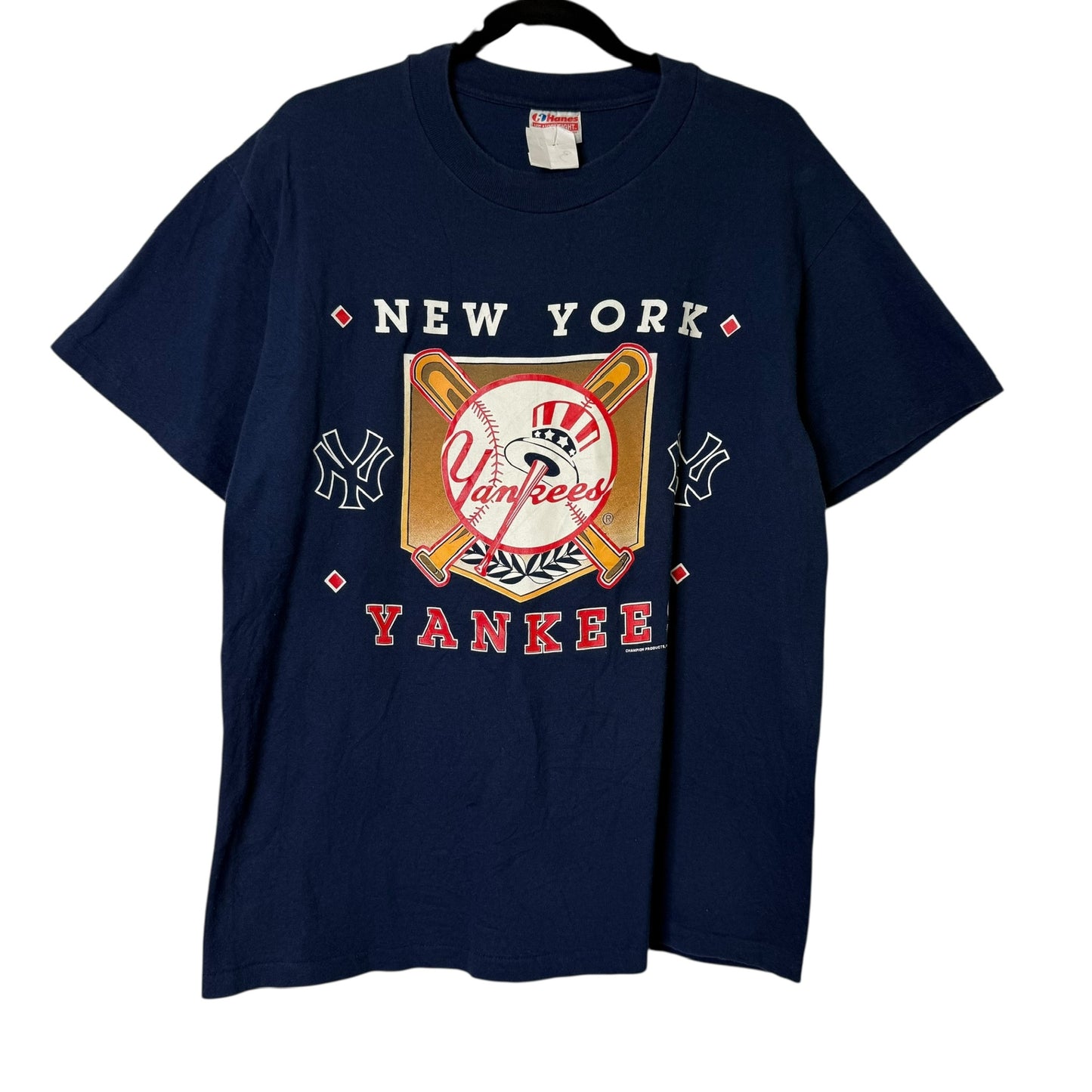 90's New York Yankees MLB T-shirt Sz L (B1607)