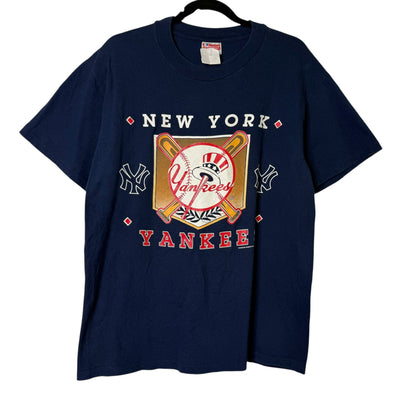 90's New York Yankees MLB T-shirt Sz L (B1607)