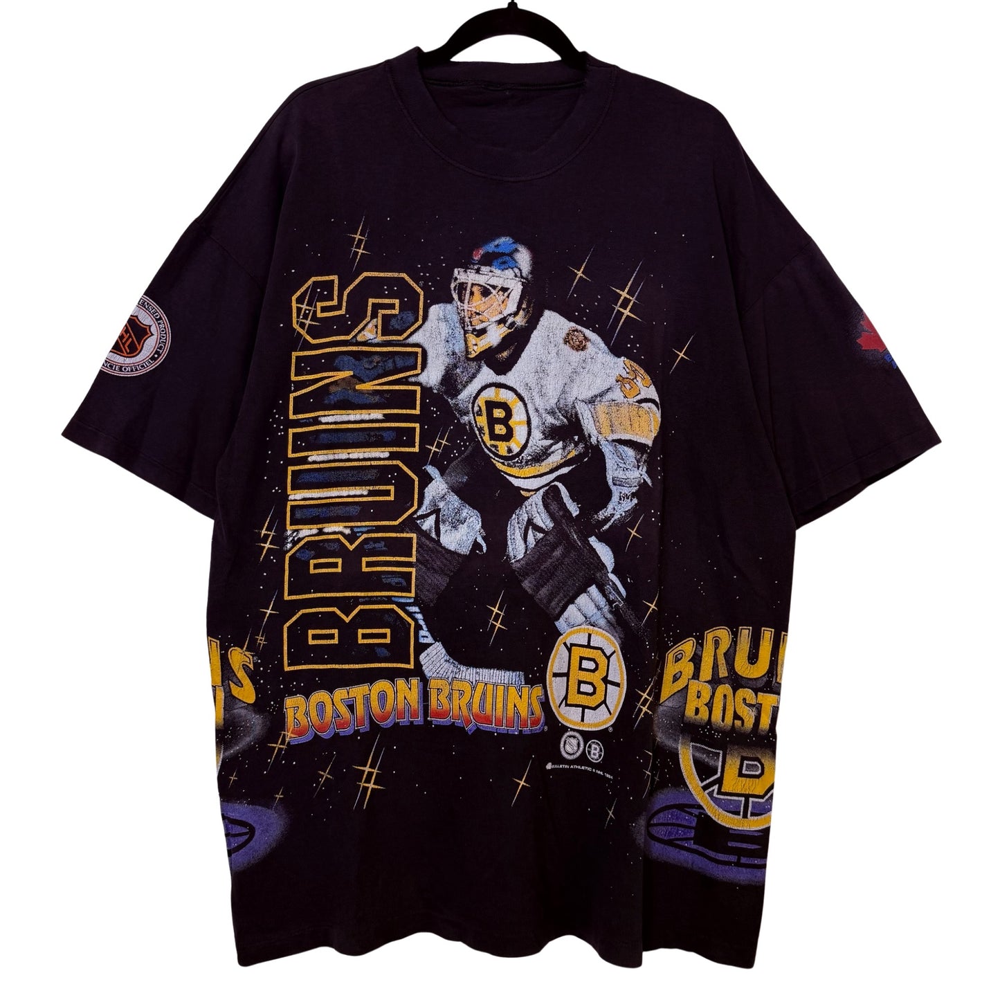 1994 Boston Bruins Bulletin NHL AOP T-Shirt Sz XL (B2473)