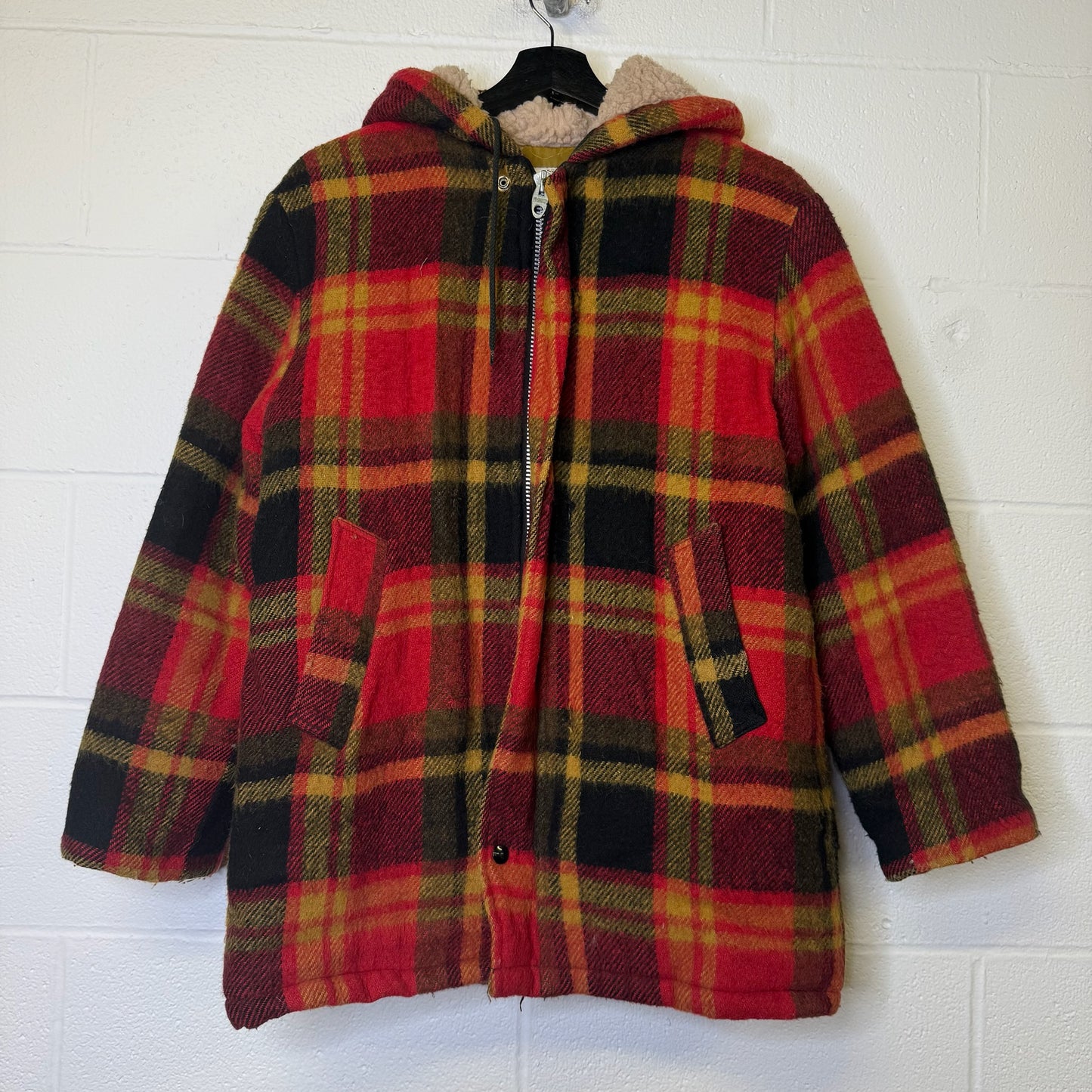 70's Plaid Canadian Made Jacket Sz M (B1778)