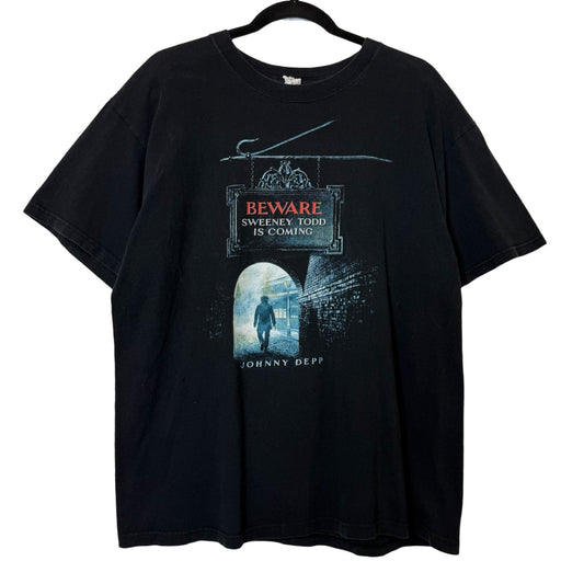 2007 Sweeney Todd Movie Promo T-shirt Sz L (B1009)