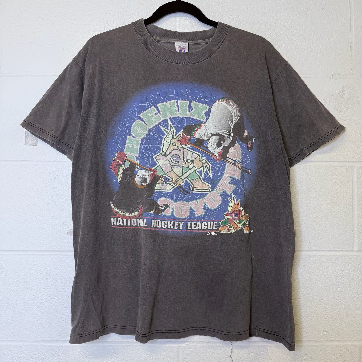 90's Phoenix Coyotes NHL Hockey T-Shirt Sz L (B2542)
