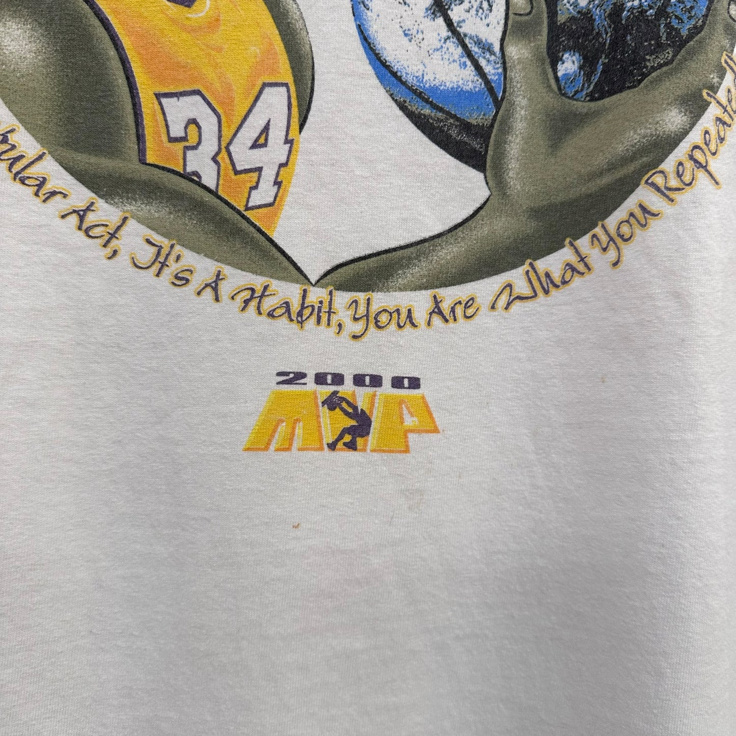 2000 Shaq Big Aristotle MVP T-shirt Sz L (L929)