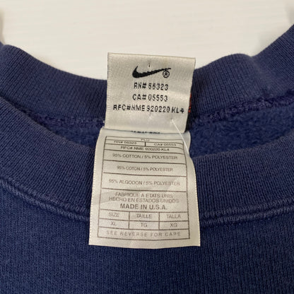 90’s Nike Mini Swoosh Navy Crewneck Sz XL (A2293)