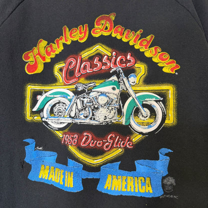 80's Harley Davidson Crewneck Sz L (B1906)