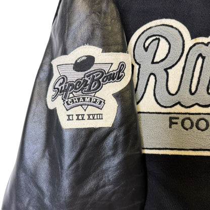 90s Los Angeles Raiders NFL Letterman Jacket