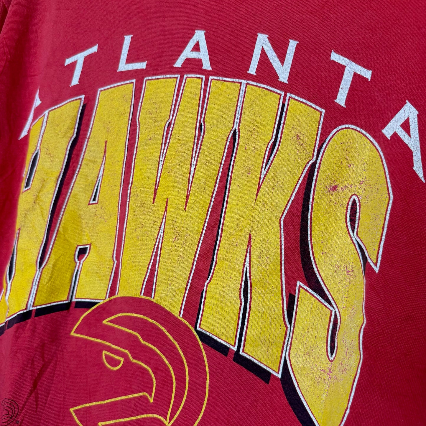 90s Atlanta Hawks NBA T-Shirt Sz L (B2897)