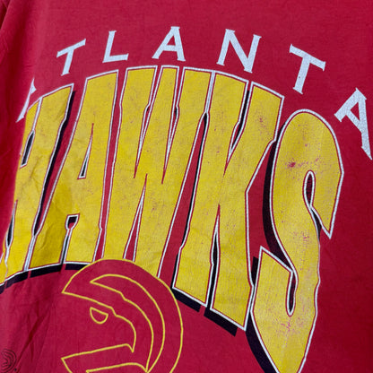 90s Atlanta Hawks NBA T-Shirt Sz L (B2897)