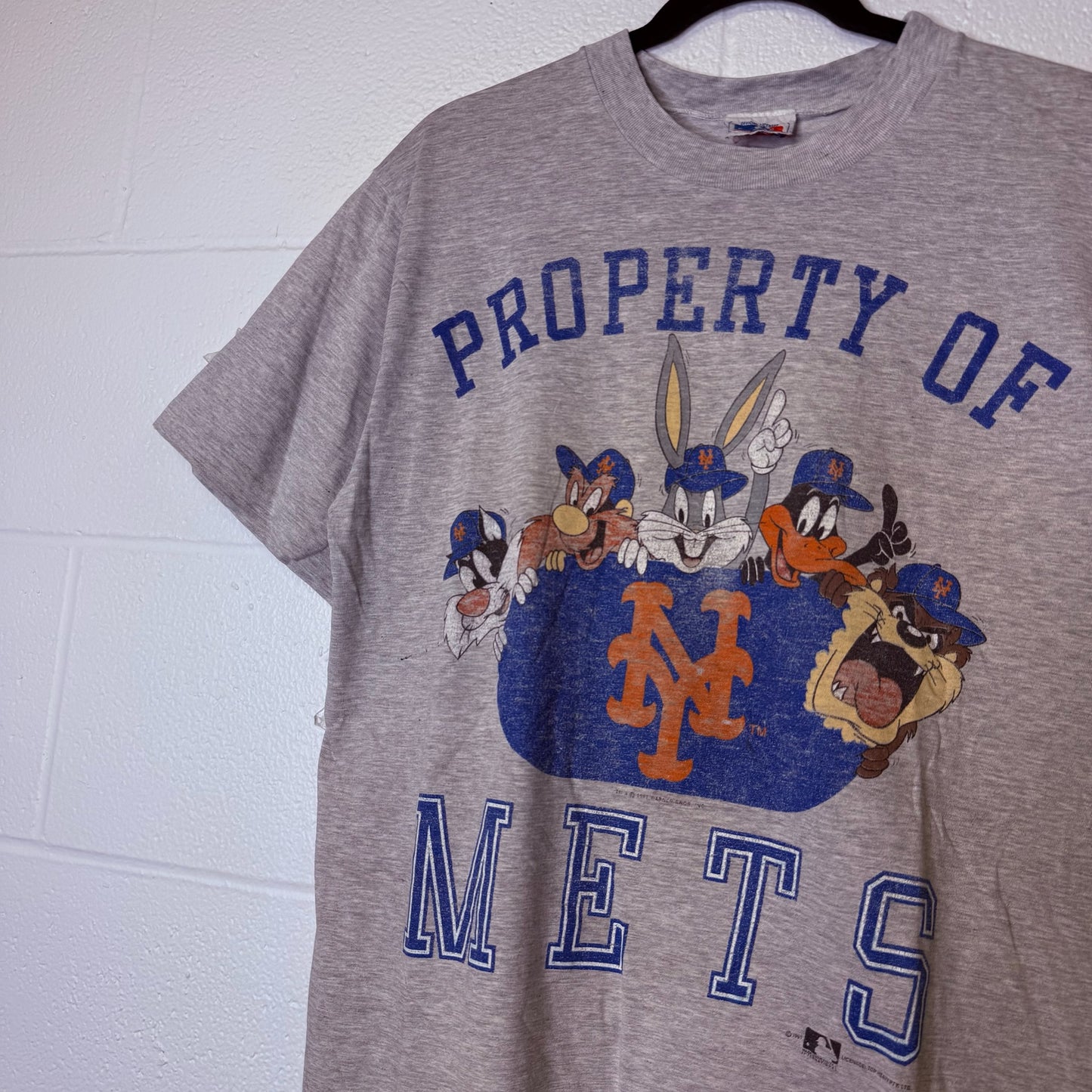 1991 New York Mets Tunes Looney Tunes NFL T-Shirt (B2337)