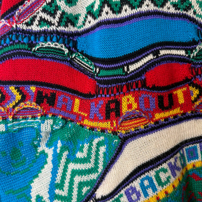 Genuine Coogi Australia Print Limited Edition Knit Sweater Sz S (B2401)