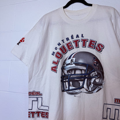 90s Montreal Alouettes CFL Bulletin Athletics T-shirt (B2324)