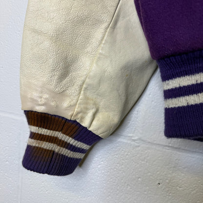 90's Esprit Canada Letterman Leather/wool Jacket Sz L