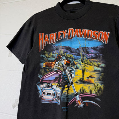 1990 Harley Davidson 3D Emblem T-Shirt Sz M (B608)