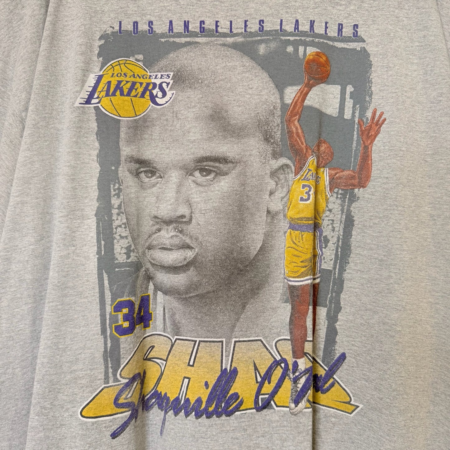 90's Shaq LA Lakers NBA T-Shirt Sz 2XL (B1637)