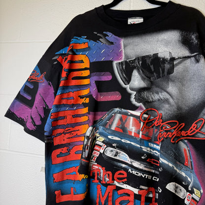 1997 Dale Earnhardt AOP NASCAR T-Shirt Size L (B2378 )
