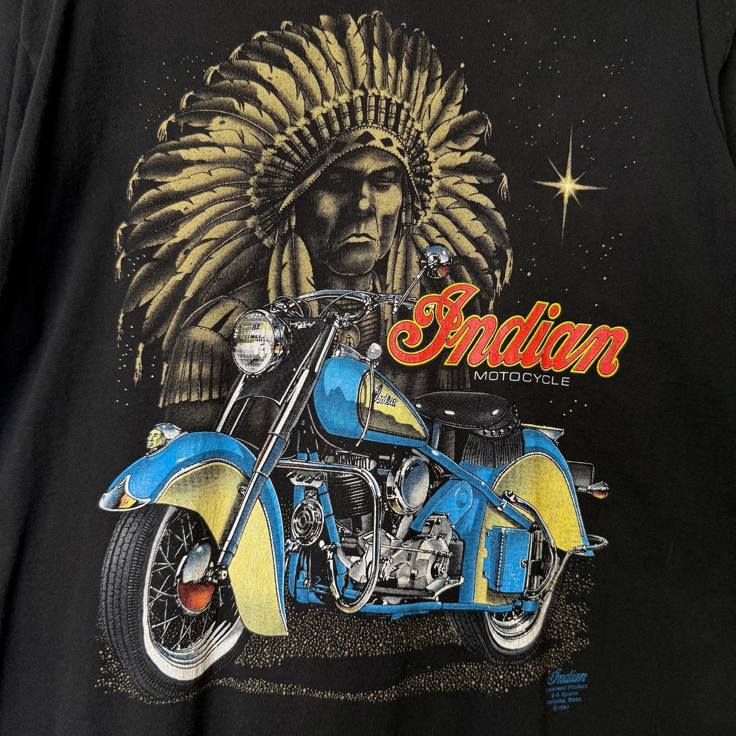1993 Harley Davidson Indian Motorcycle T-Shirt Sz L (B1154)