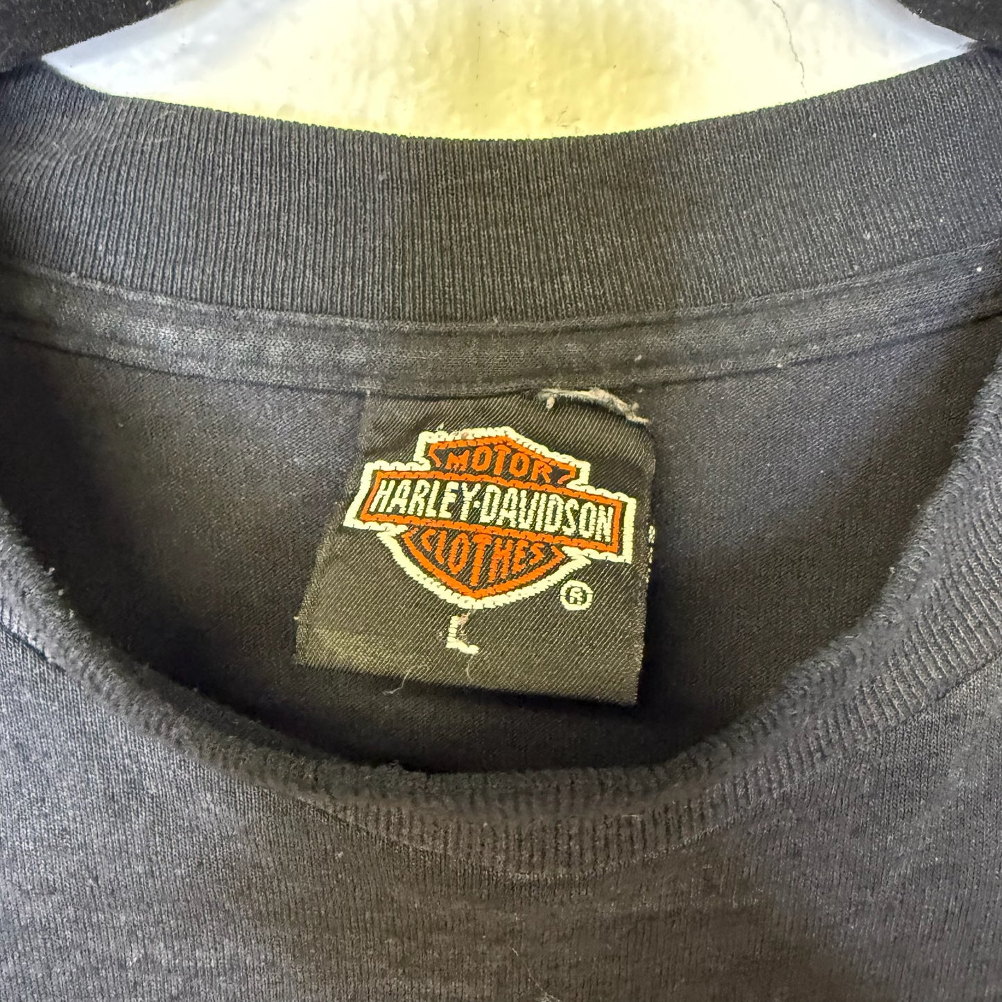 1991 Harley Davidson 3D Emblem T-Shirt Sz L (B1721)