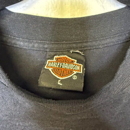 1991 Harley Davidson 3D Emblem T-Shirt Sz L (B1721)