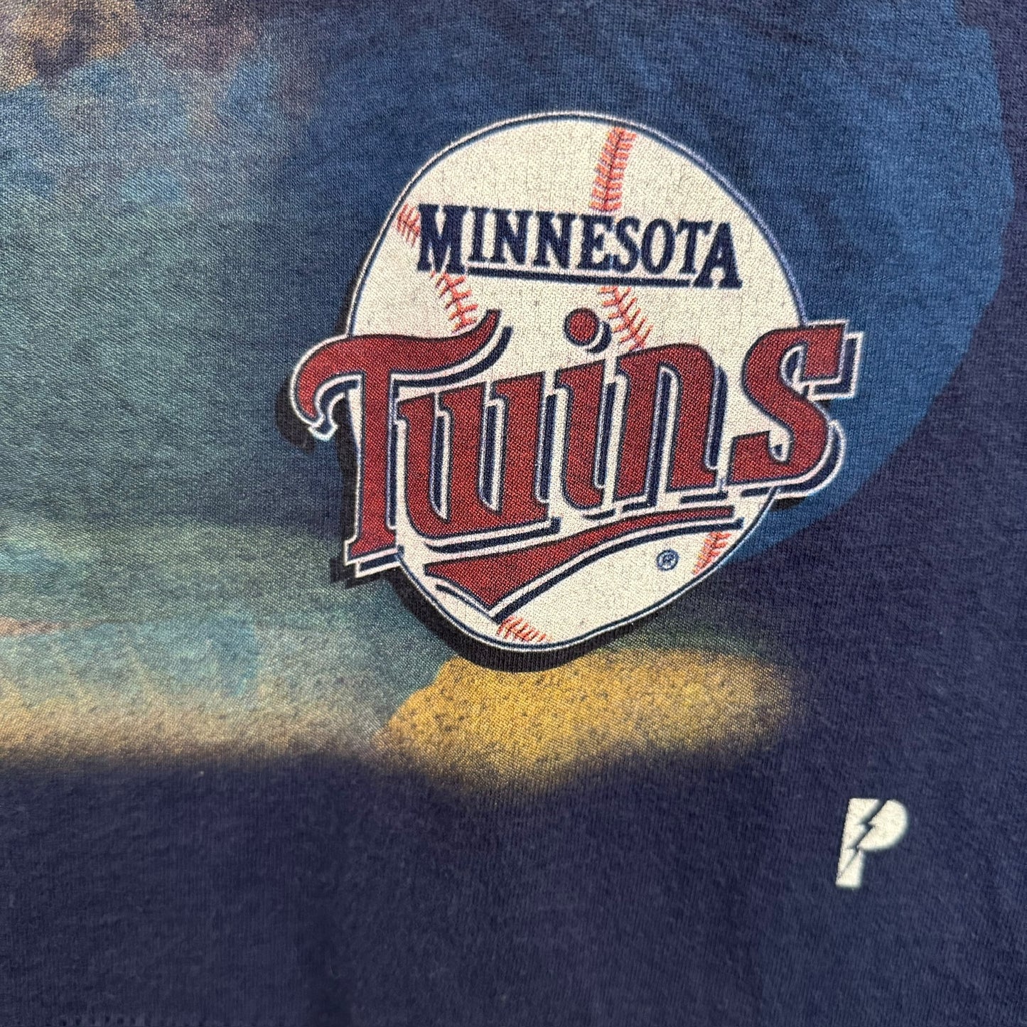 90s Kirky Puckett Minnesota Twins MLB Player T-shirt Sz L (B1229)