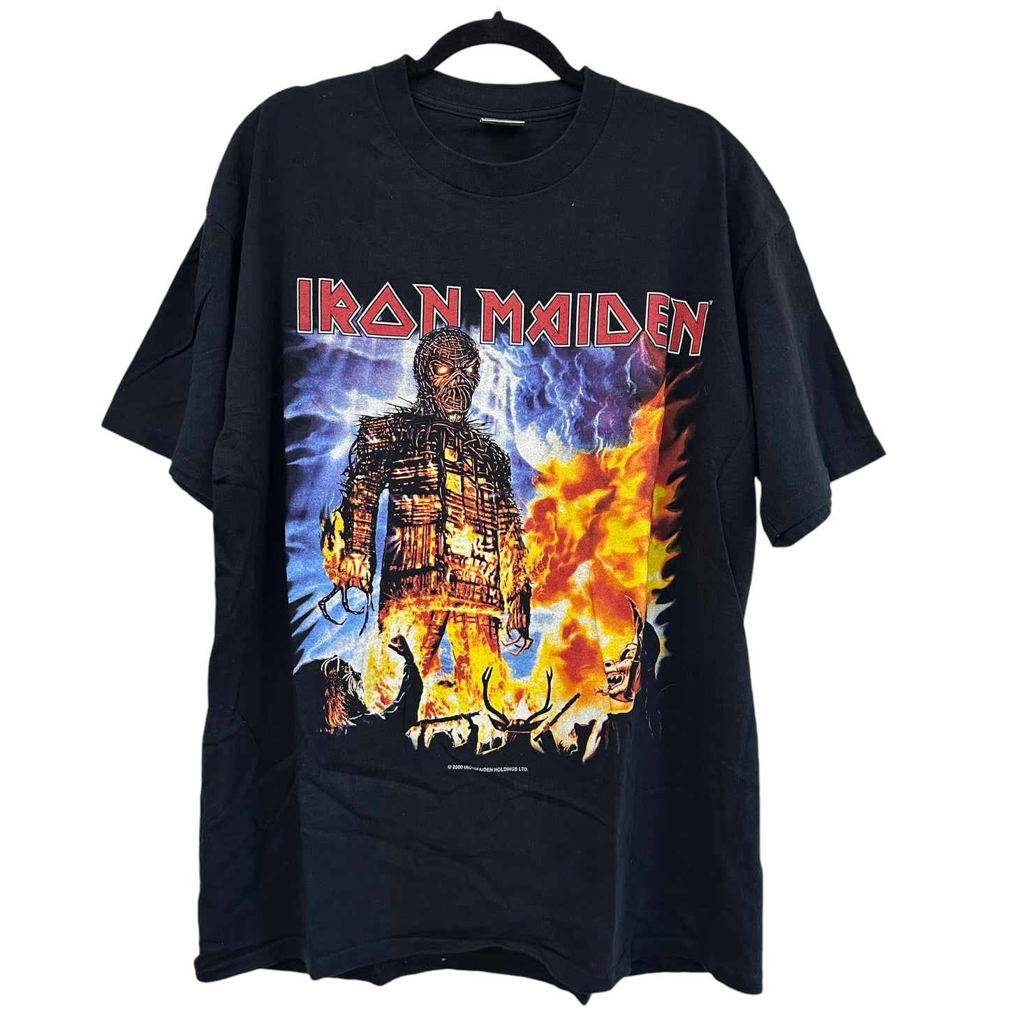 2000 Iron Maiden Wicker Man T-Shirt Sz XL (A7550)