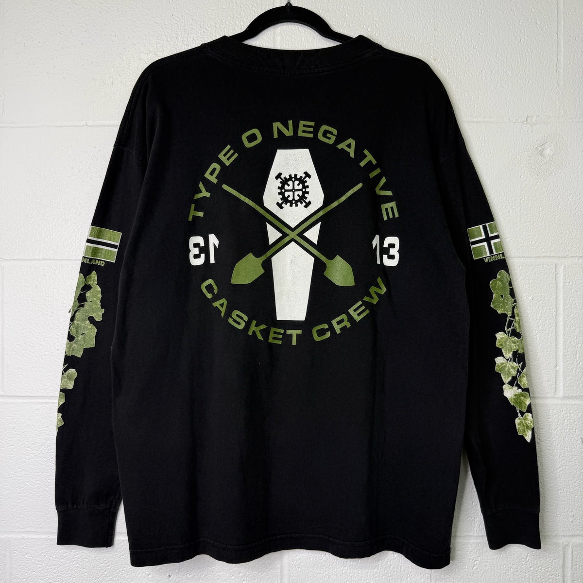 1995 Type O Negative Casket Crew Long Sleeve Band Shirt Sz L