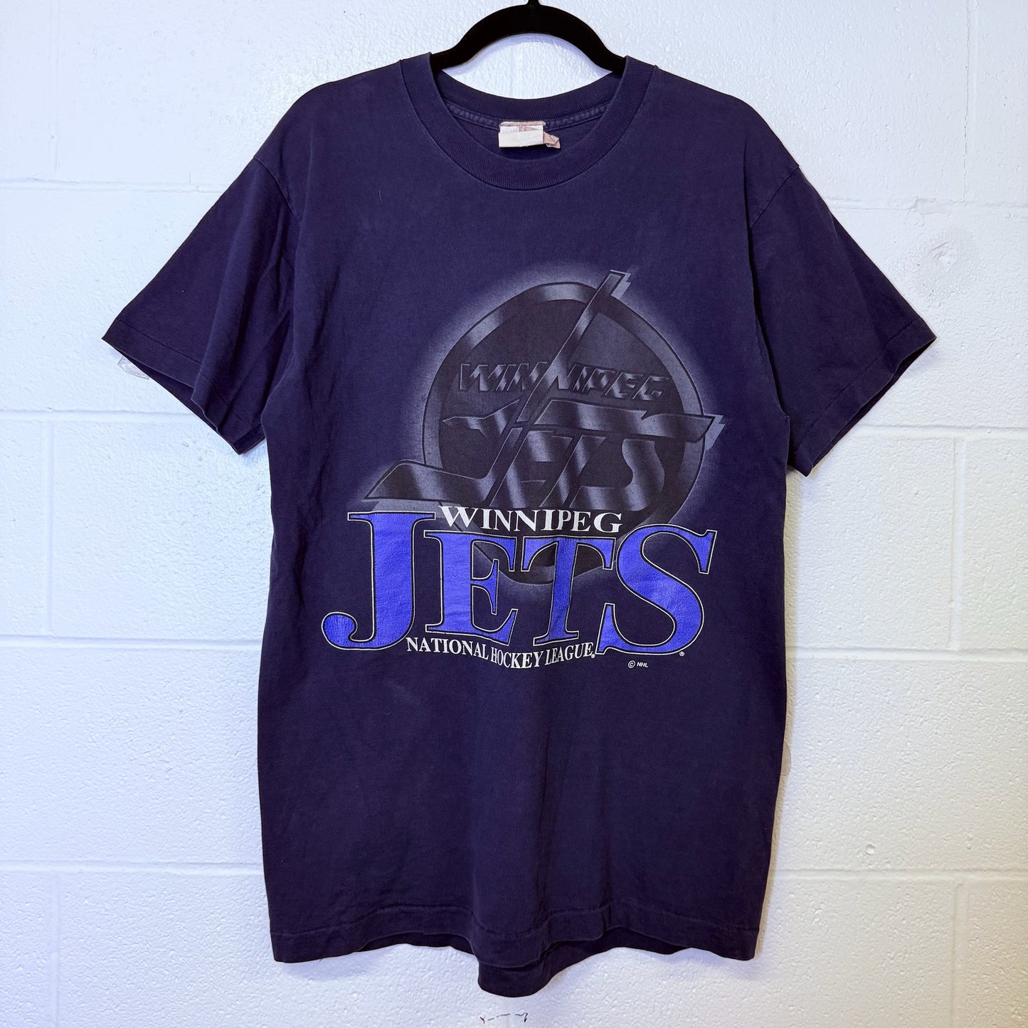 90s Winnipeg Jets NHL T-shirt Sz M (B2460)