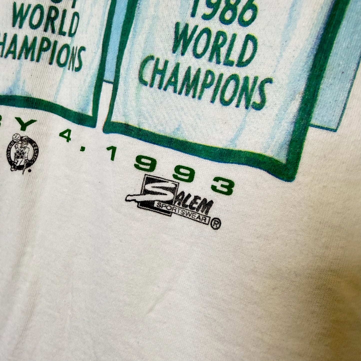 1993 Boston Celtics Larry Bird Night Salem Sportswear NBA T-Shirt Sz XL (B2176)