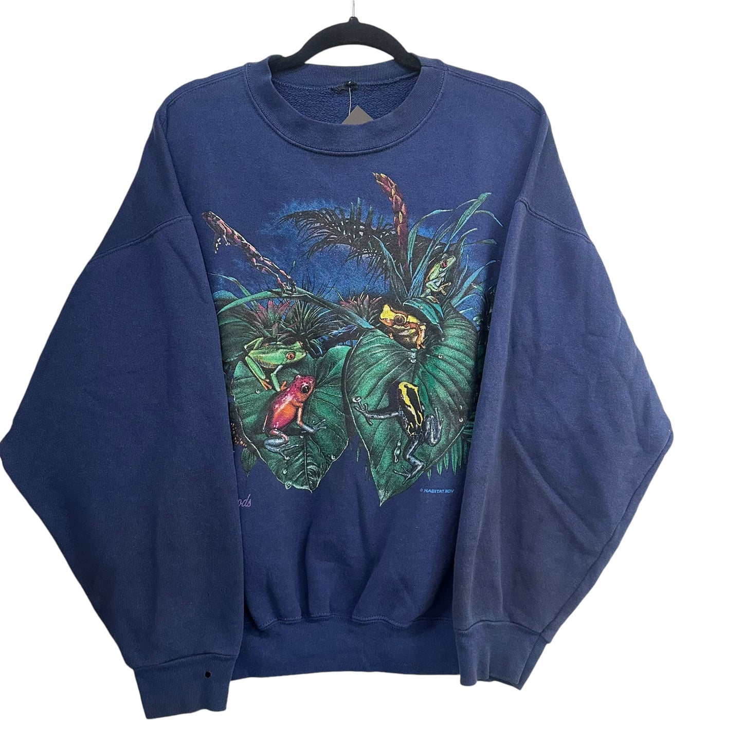 90's Colorful Toads All Over Print Crewneck