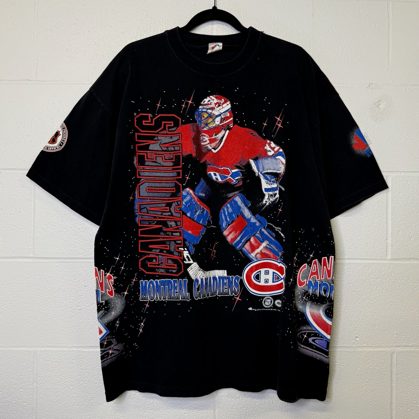 1994 Montreal Canadiens NHL Bulletin T-shirt Sz XL (B583)