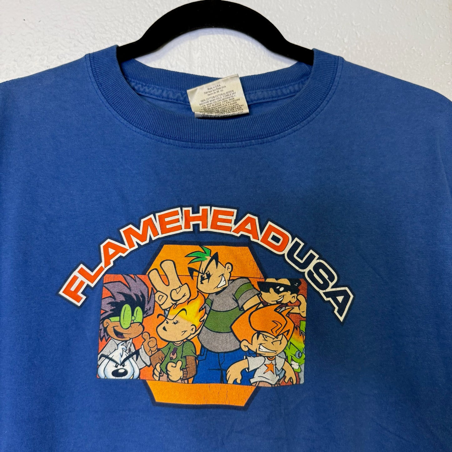 90's JNCO Flamehead USA Long sleeve T-Shirt Sz XL (B2929)