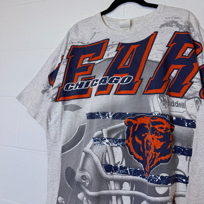 90s Chicago Bears AOP T-Shirt Sz XL (B2545)