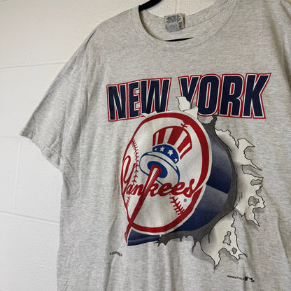 90s New York Yankees Nutmeg Breakthrough MLB T-Shirt Sz XL (B2829)