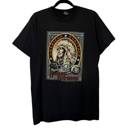 1992 Harley Davidson American Heritage 3D Emblem T-Shirt Sz L